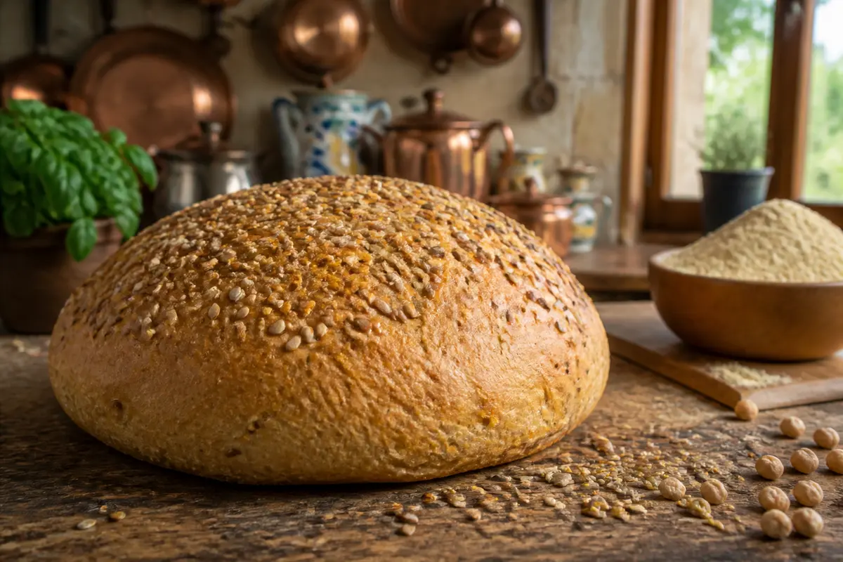 Ricetta veloce: pane con farina di ceci senza glutine e lievito